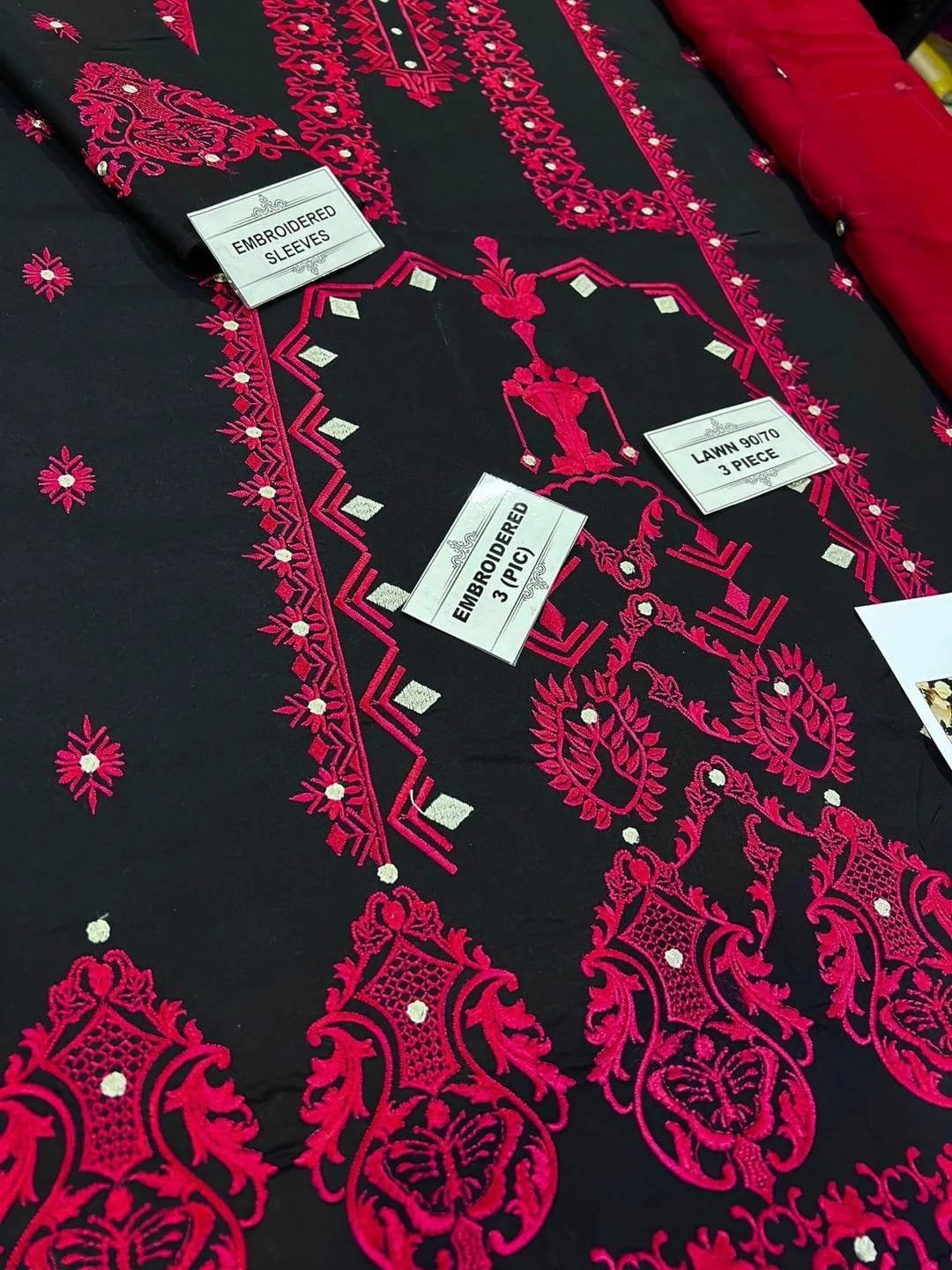 Black Embroidered Women’s 3 Piece Suit