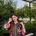 2 Pcs Women Khaddar Printed Shirt & Trouser Black